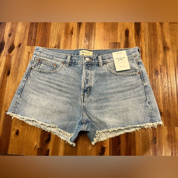 Madewell The Brynn Short in Hallstead Wash size 29 NEW raw hem high rise $84 - Picture 11 of 14